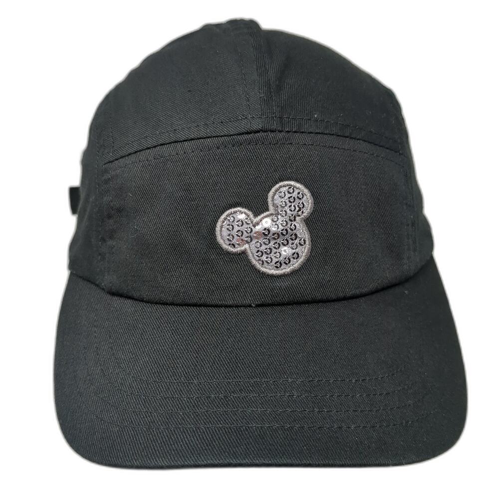 Mickey Mouse 5 Panel Cap Black One Size Adjustable Disney Parks Authentic